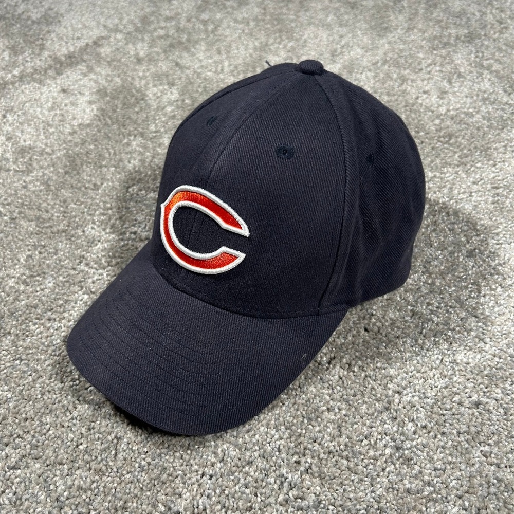Chicago Bears NFL Hat Navy Blue Adjustable Baseball Cap Embroidered Logo Mens - Picture 2 of 5